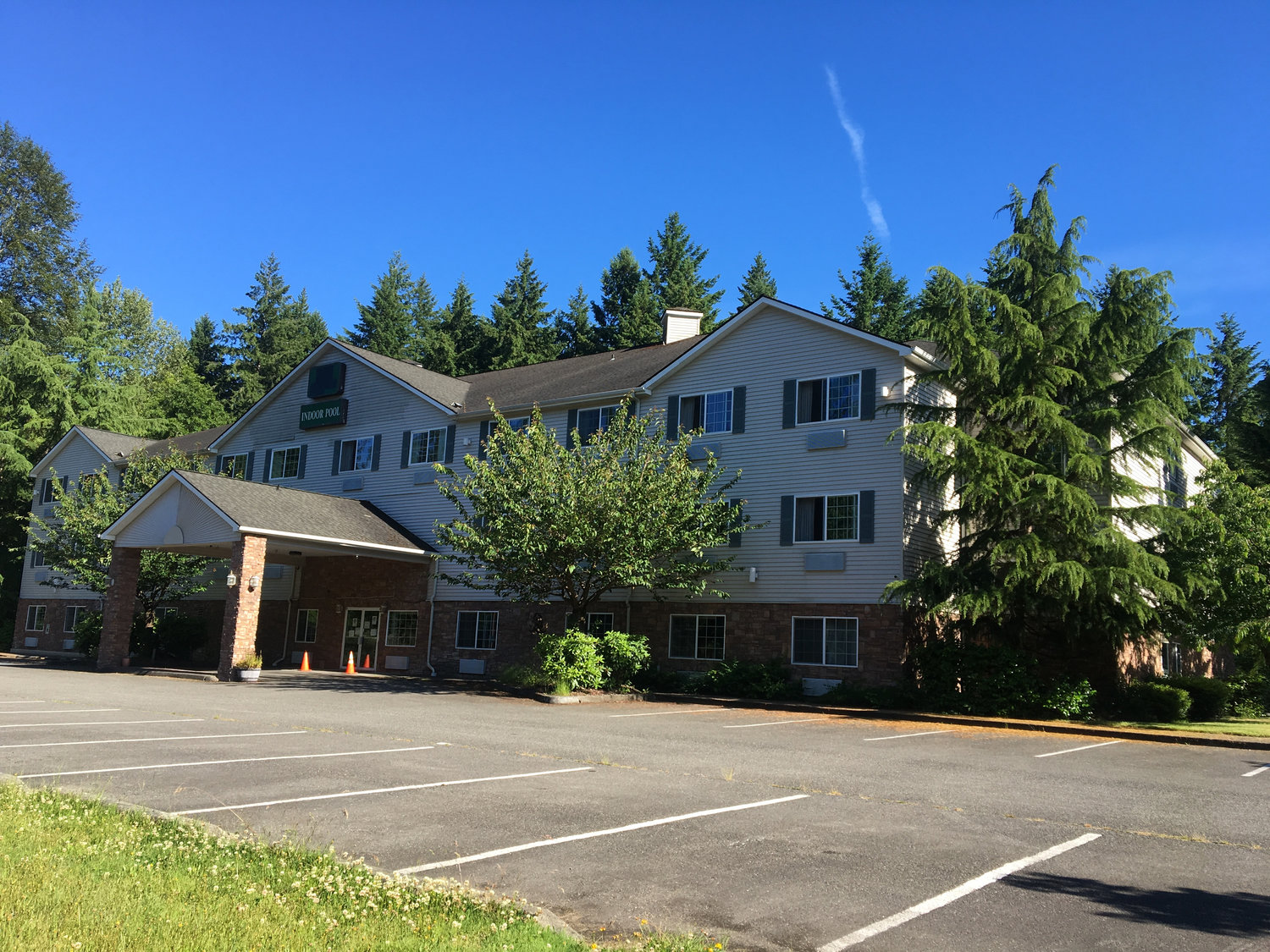 The Thurston County Housing Authority is interested in purchasing the former OYO Hotel in Tumwater, above, and converting it into long-term housing for senior citizens and "neighbors with disabilities."